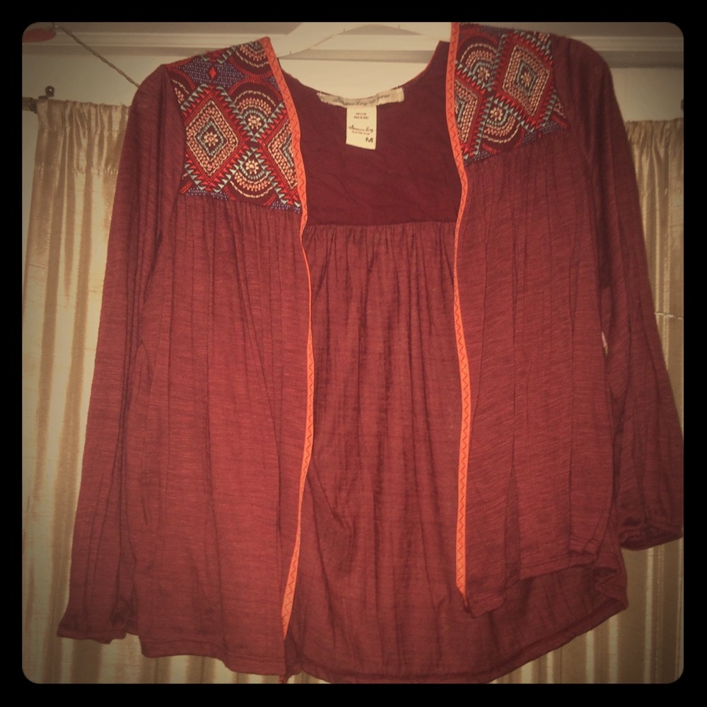 American Rag patterned shoulder cardigan - Picture 3 of 8